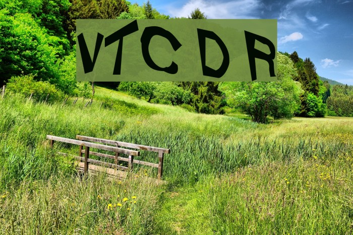 VTC Dizplaced Regular Schriftart examples
