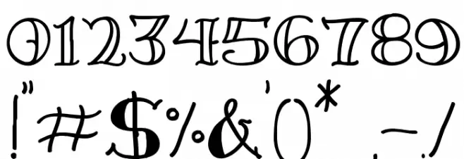 VTC-FreehandTattooOne Font OTHER CHARS