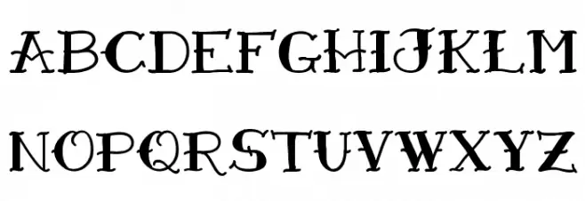VTC-FreehandTattooOne フォント 大文字