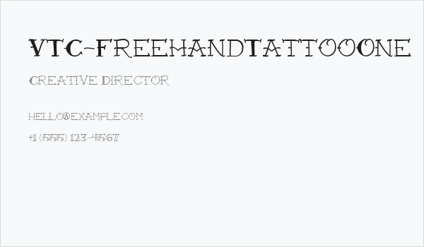 VTC-FreehandTattooOne Business Card