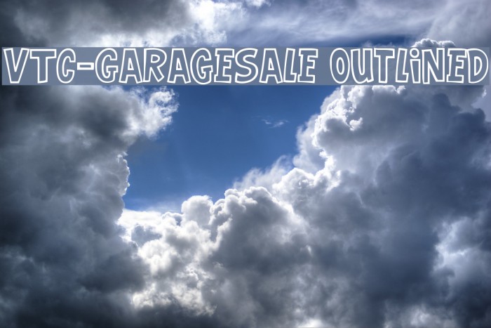 VTC-GarageSale Outlined Font examples