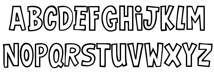 VTC-GarageSale Outlined Font LOWERCASE
