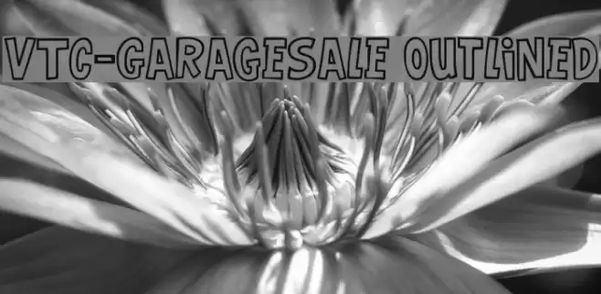 VTC-GarageSale Outlined Font examples