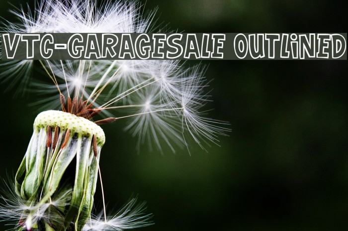 VTC-GarageSale Outlined Шрифта examples