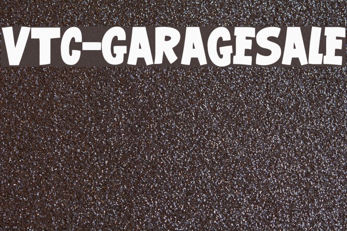 VTC-GarageSale Example 1