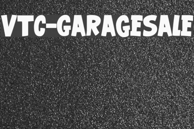 VTC-GarageSale Font examples