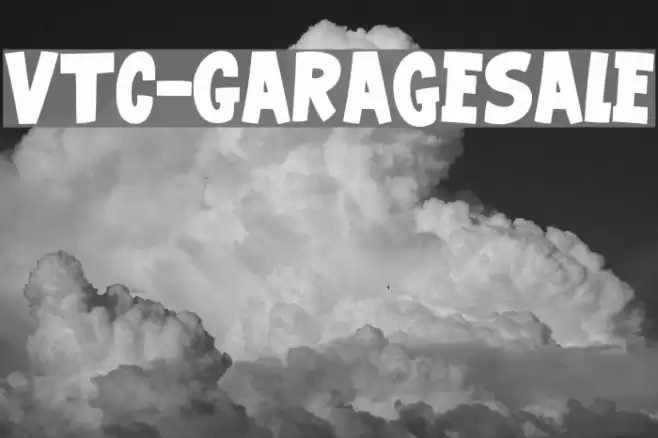 VTC-GarageSale Шрифта examples