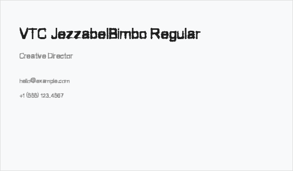 VTC JezzabelBimbo Regular Business Card