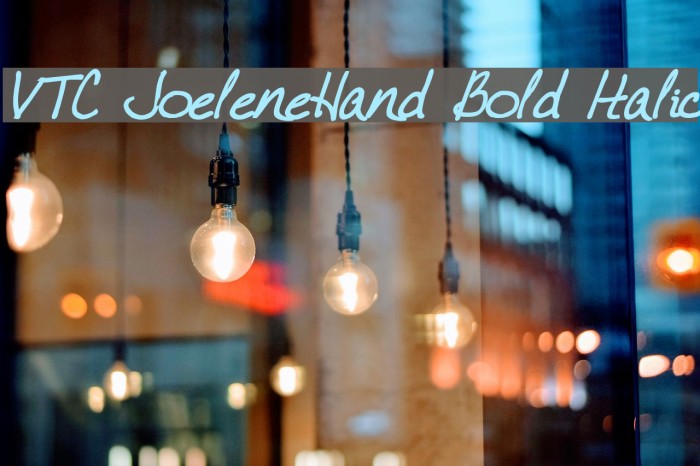 VTC JoeleneHand Bold Italic Font examples