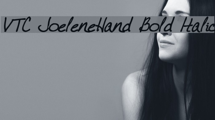 VTC JoeleneHand Bold Italic Font examples
