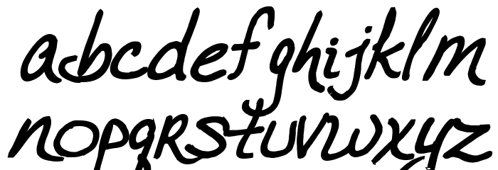 VTC JoeleneHand Bold Italic Font LOWERCASE