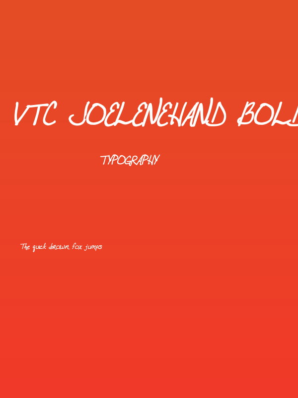 VTC JoeleneHand Bold Italic Poster