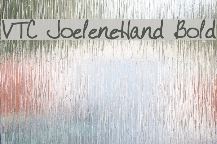 VTC JoeleneHand Bold Font examples