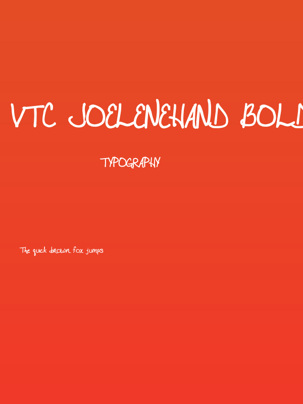 VTC JoeleneHand Bold Poster