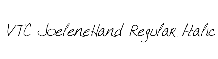 VTC JoeleneHand Regular Italic Font