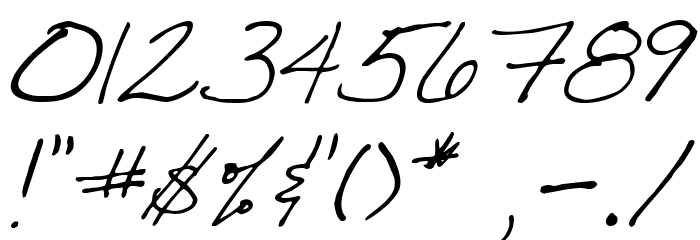 VTC JoeleneHand Regular Italic Font OTHER CHARS
