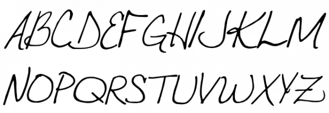 VTC JoeleneHand Regular Italic Шрифта ВЕРХНИЙ