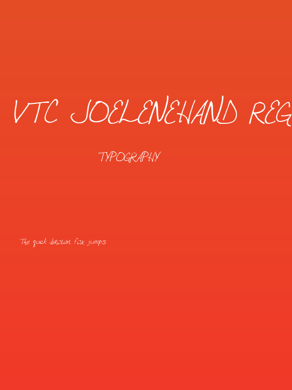 VTC JoeleneHand Regular Italic Poster