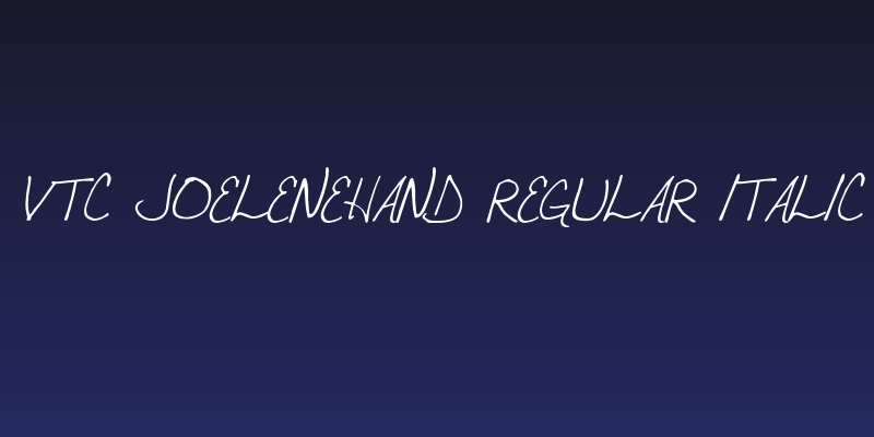 VTC JoeleneHand Regular Italic Social Header