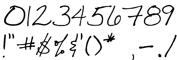 VTC JoeleneHand Regular Font OTHER CHARS