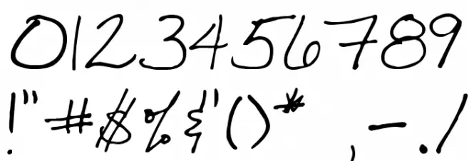 VTC JoeleneHand Regular Font OTHER CHARS