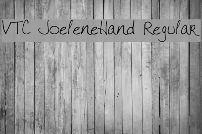 VTC JoeleneHand Regular Font examples