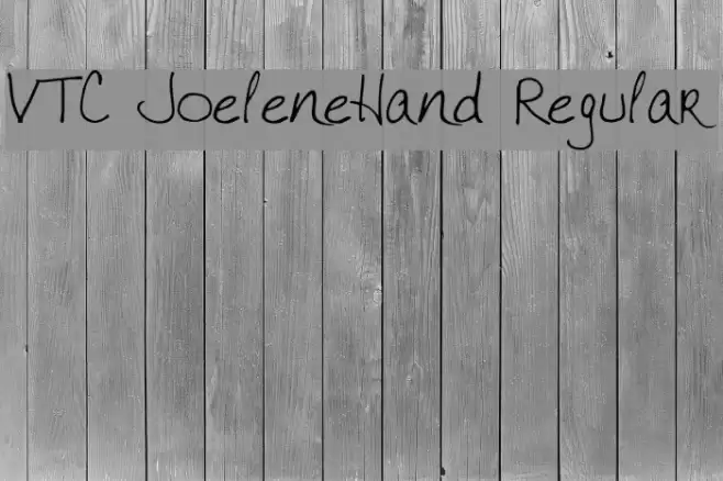 VTC JoeleneHand Regular Font examples