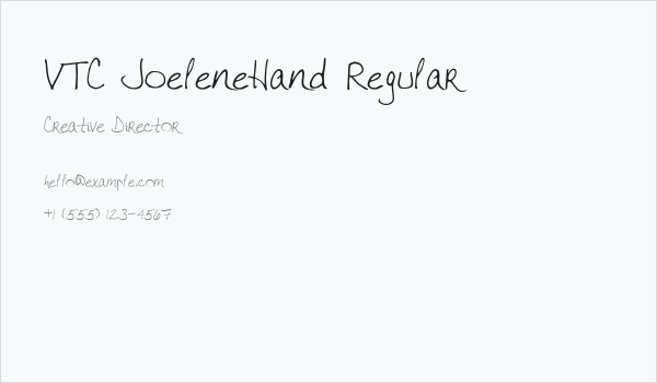 VTC JoeleneHand Regular Business Card