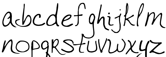 VTC JoeleneHand Regular Font LOWERCASE