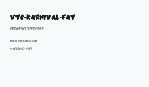 VTC-Karnival-Fat Business Card