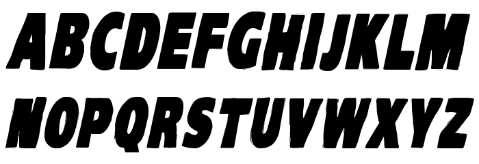 VTC-KomikaHeadLinerOne Bold Italic Font LOWERCASE