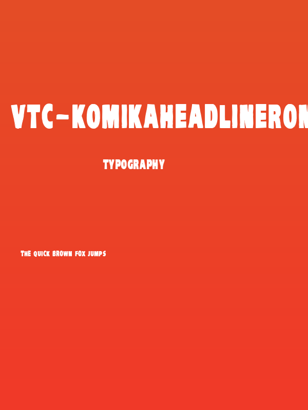 VTC-KomikaHeadLinerOne Bold Poster