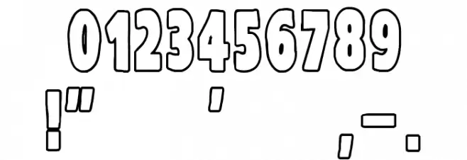 VTC-KomikaHeadLinerTwo Outline Font OTHER CHARS