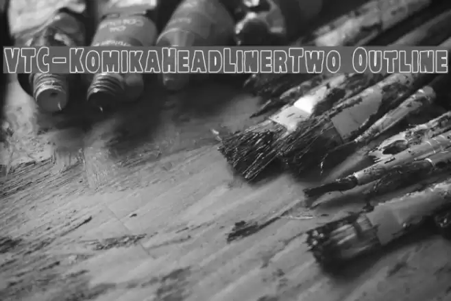 VTC-KomikaHeadLinerTwo Outline Font examples
