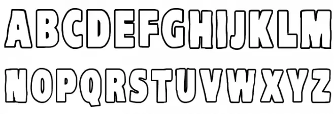 VTC-KomikaHeadLinerTwo Outline Fonte MINÚSCULAS