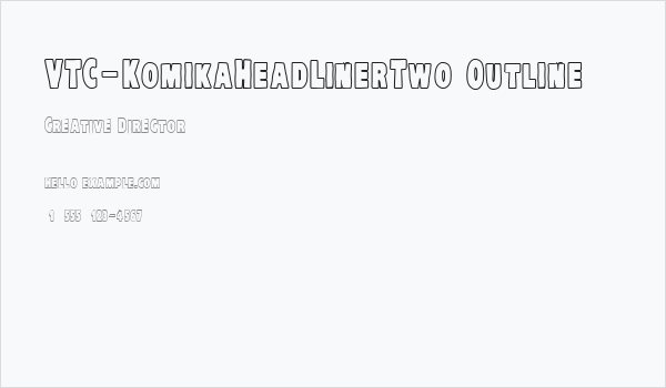 VTC-KomikaHeadLinerTwo Outline Business Card