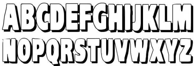 VTC-KomikaHeadLinerTwo Shadow Schriftart Groß