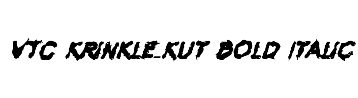 VTC Krinkle-Kut Bold Italic  Fuentes Gratis Descargar