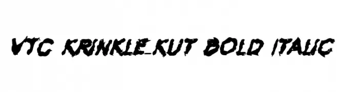 VTC Krinkle-Kut Bold Italic  Fuentes Gratis Descargar