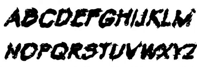 VTC Krinkle-Kut Bold Italic Polices MAJUSCULES