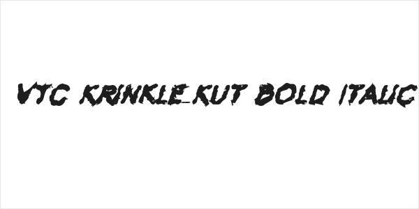 VTC Krinkle-Kut Bold Italic Logo