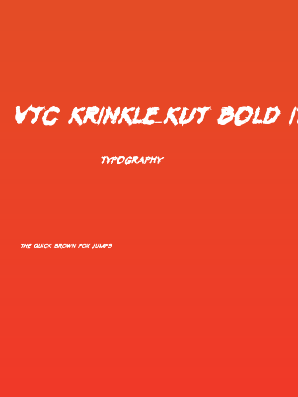 VTC Krinkle-Kut Bold Italic Poster