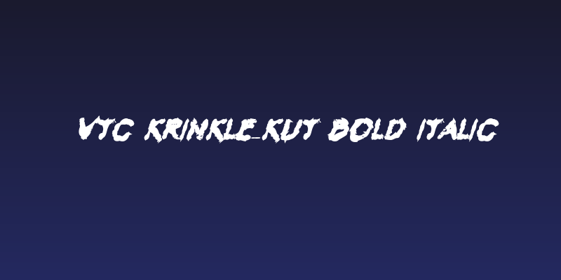 VTC Krinkle-Kut Bold Italic Social Header
