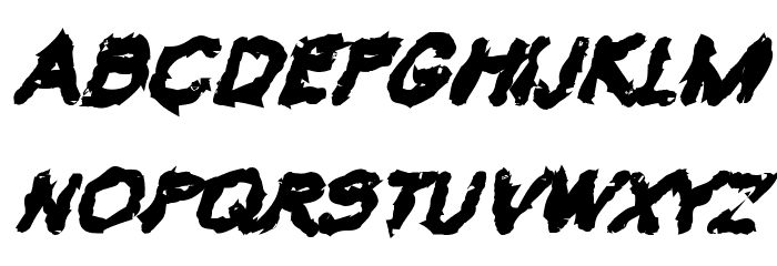 VTC Krinkle-Kut Bold Italic Font LOWERCASE