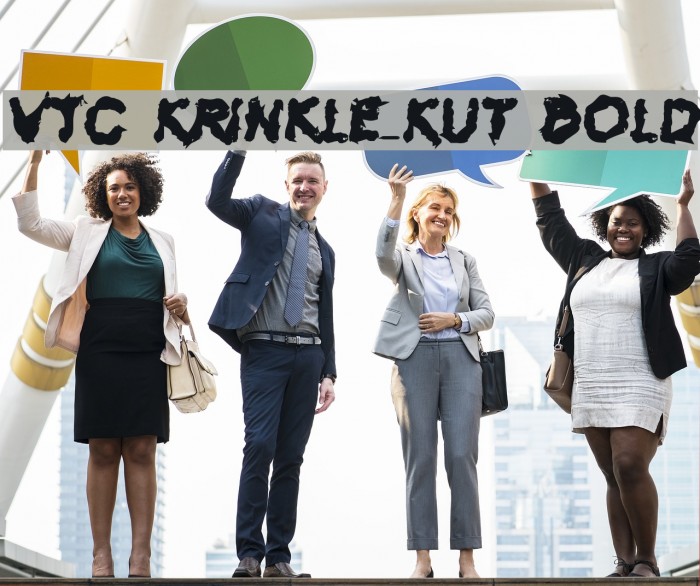 VTC Krinkle-Kut Bold Font examples