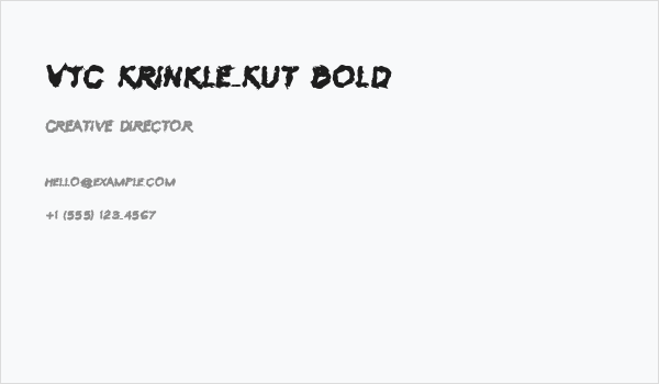 VTC Krinkle-Kut Bold Business Card