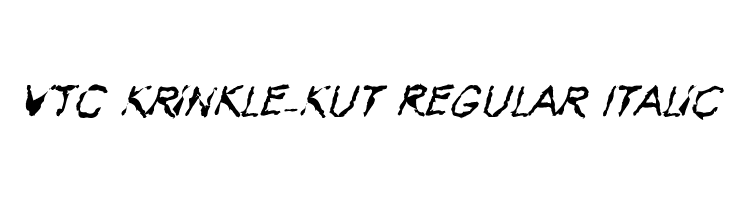 VTC Krinkle-Kut Regular Italic  免费字体下载