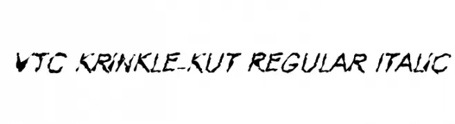 VTC Krinkle-Kut Regular Italic  Descarca Fonturi Gratis