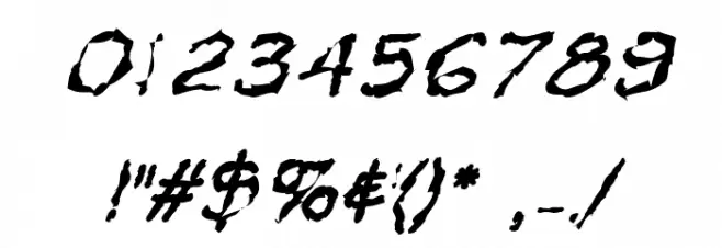 VTC Krinkle-Kut Regular Italic Font OTHER CHARS