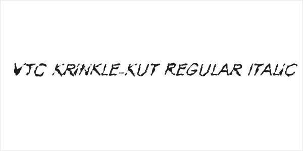 VTC Krinkle-Kut Regular Italic Logo